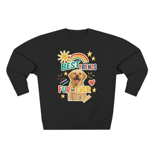 Cozy Pet-Themed Crewneck Sweatshirt - Best Friends Fur-Ever