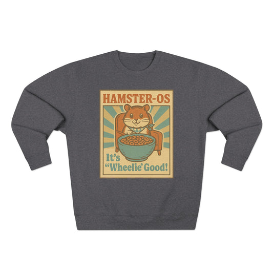 Cute Vintage Hamster Cereal Sweatshirt, Whimsical Crewneck, Unisex Gift, Cute Fall Fashion, Fun Graphic Pullover, Perfect for Animal Lovers