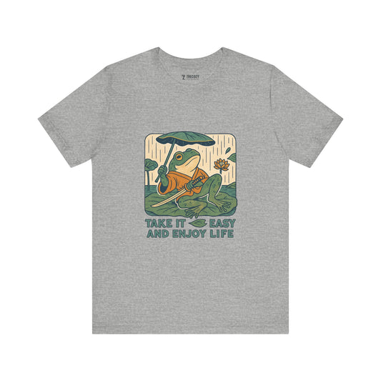 Frog Tee - Chill Ukyo-e Frog Style Japanese Art Unisex Jersey Short Sleeve Tee