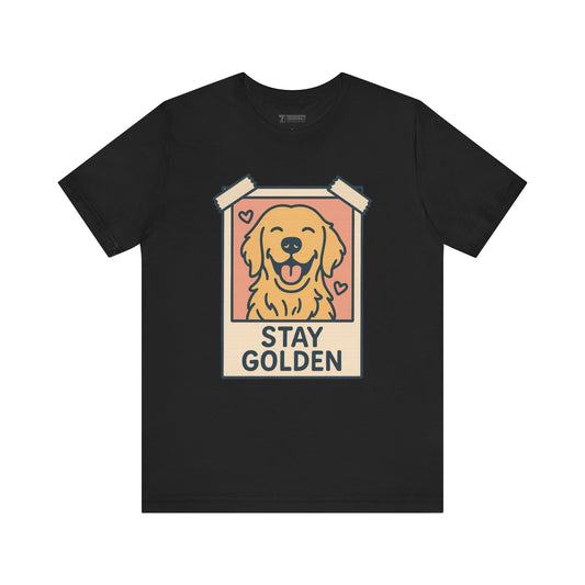 Stay Golden Dog Tee, Cozy TShirt, Gift for Pet Owners, Trending Cute Animal Top, Cute Dog Tshirt