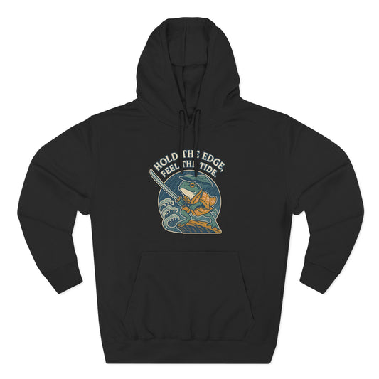 Adventure-Ready Fleece Hoodie | 'Hold the Line' Graphic | Perfect for Outdoor Enthusiasts, Gift for Dad, Casual Wear, Winter Inspired