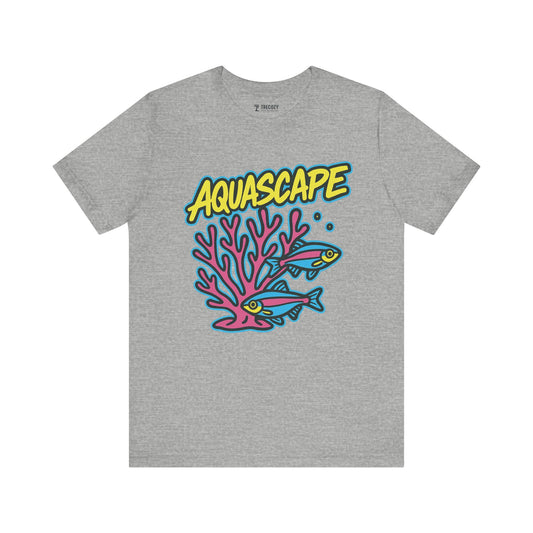 Aquascape Swimming Fish Tee, Cozy TShirt, Gift for Pet Owners, Trending Cute Animal Top, Cute Fish Tshirt