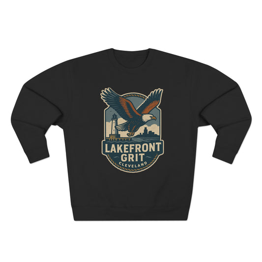 Cleveland Lakefront Grit Sweatshirt, Cozy Casual Wear for Nature Lovers, Perfect Gift for Fall, Unisex Crewneck