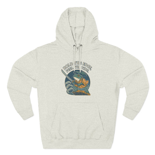 Adventure-Ready Fleece Hoodie | 'Hold the Line' Graphic | Perfect for Outdoor Enthusiasts, Gift for Dad, Casual Wear, Winter Inspired