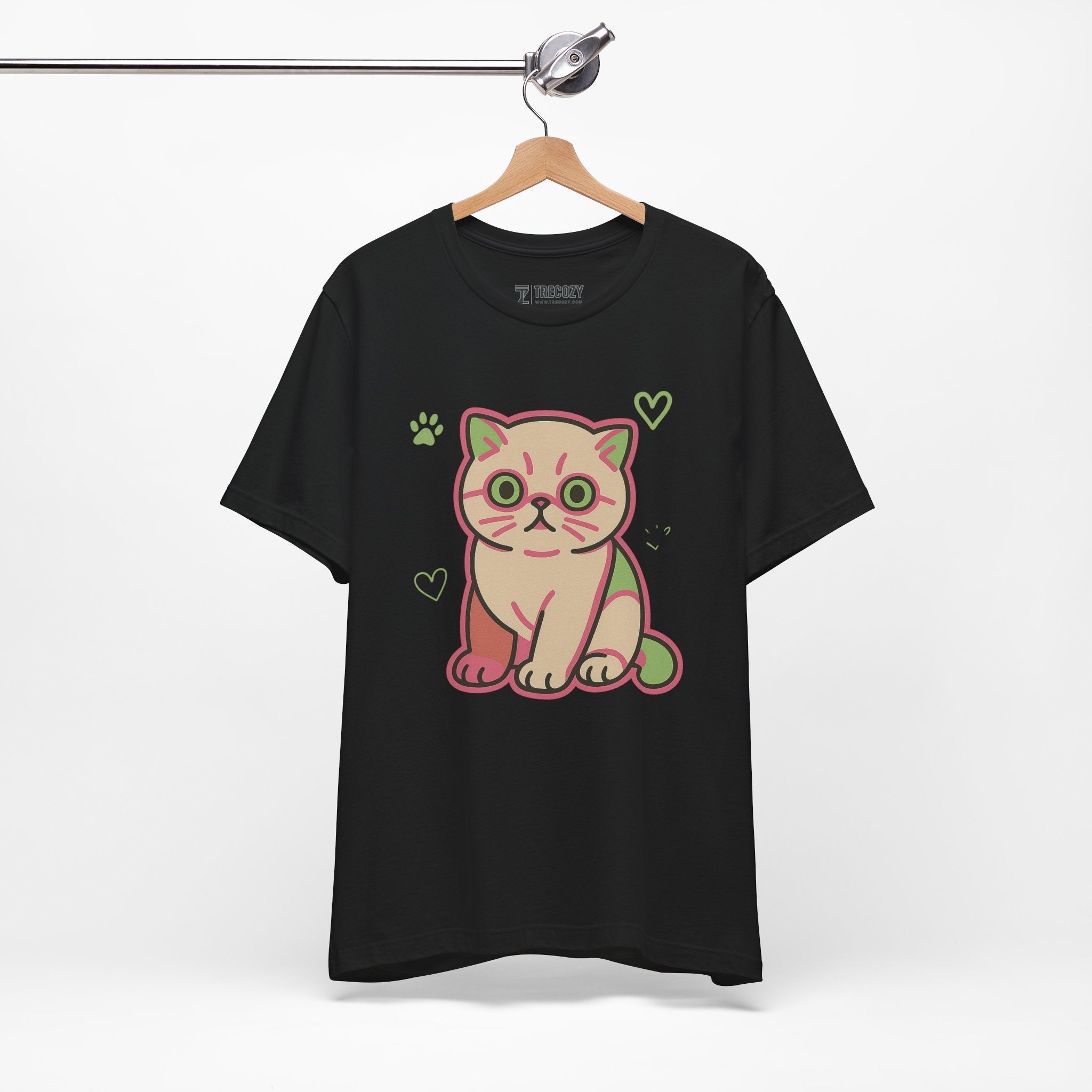 Super Cute Cat Tee, Cozy TShirt, Gift for Pet Owners, Trending Cute Animal Top, Cute Cat Tshirt