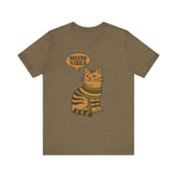 Meow Vibes Cat Tee, Cozy Cat Lover Shirt, Gift for Pet Owners, Trending Cute Animal Top, Nature Inspired Fashion