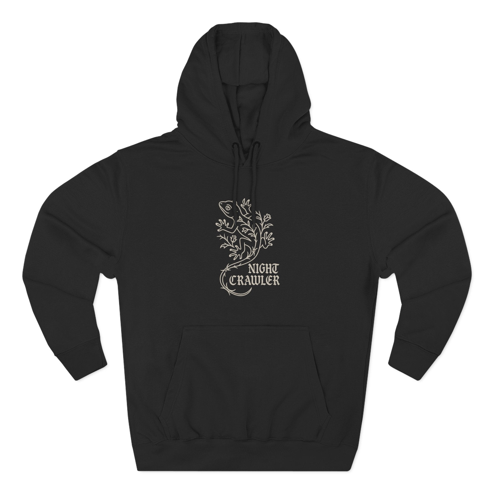 Night Crawler Fleece Hoodie - Unleash Happiness, Pet Parent Gift, Cozy Sweatshirt, Reptile Lover Wardrobe, Comfortable Hooded Sweatshirt