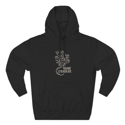 Night Crawler Fleece Hoodie - Unleash Happiness, Pet Parent Gift, Cozy Sweatshirt, Reptile Lover Wardrobe, Comfortable Hooded Sweatshirt
