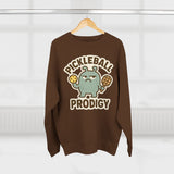 Pickleball Prodigy Unisex Crewneck Sweatshirt, Funny Pickleball Gift for Players, Sports Sweatshirt for Kids and Adults