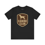 Canine Club Unisex Tee, Dog Lover Shirt, Birthday Gift, Pet Parent Apparel, Casual Wear, Animal Rescue Fundraiser