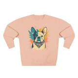 Colorful French Bulldog Crewneck Sweatshirt, Dog Lover Gift, Casual Outfit, Pet Parent Apparel, Animal Art Apparel