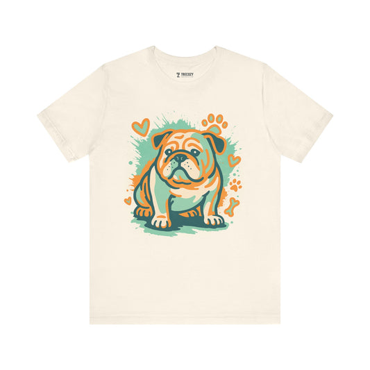 English Bulldog Tee, Cozy TShirt, Gift for Pet Owners, Trending Cute Animal Top, Cute Dog Tshirt