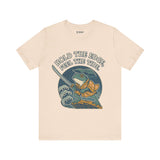 Hold the Edge, Feel the Tide – Japanese Ukiyo-e Samurai Frog T-Shirt, Warrior Wave Graphic Tee