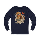 Unleash Happiness Dog Lover Long Sleeve Tee, Pet Owner Shirt, Gift for Dog Mom, Animal Lover Apparel, Cozy Fall Outfit