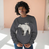Geometric Bear Crewneck Sweatshirt, Cozy Sweatshirt, Nature Lover Gift, Animal Sweatshirt, Casual Wear, Unisex Fashion