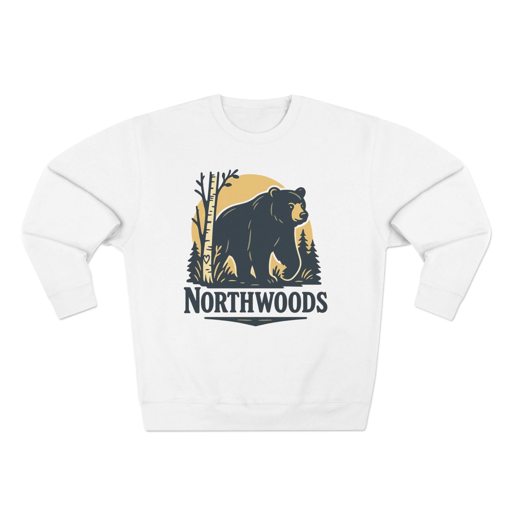 Northwoods Sweatshirt - Unisex Cozy Crewneck, Fall Fashion, Halloween Gift, Nature Lover Apparel, Casual Style