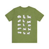 Multiple Cats Playing Tee, Cozy Cat Lover Shirt, Gift for Pet Owners, Cute Animal Top, Cat with Flowers