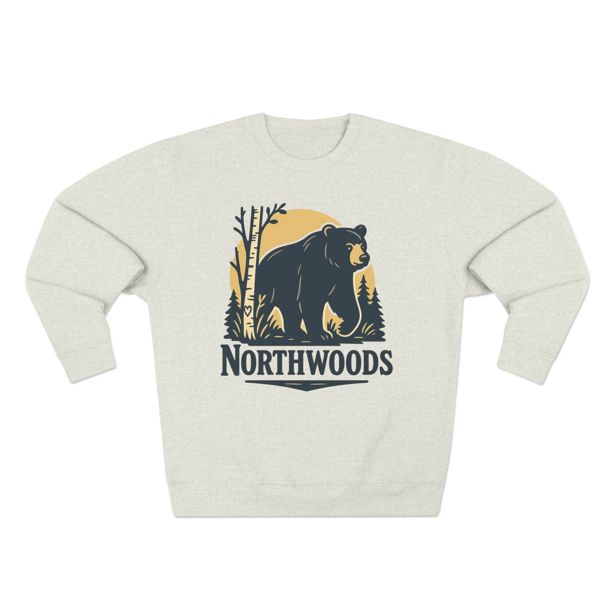 Northwoods Sweatshirt - Unisex Cozy Crewneck, Fall Fashion, Halloween Gift, Nature Lover Apparel, Casual Style