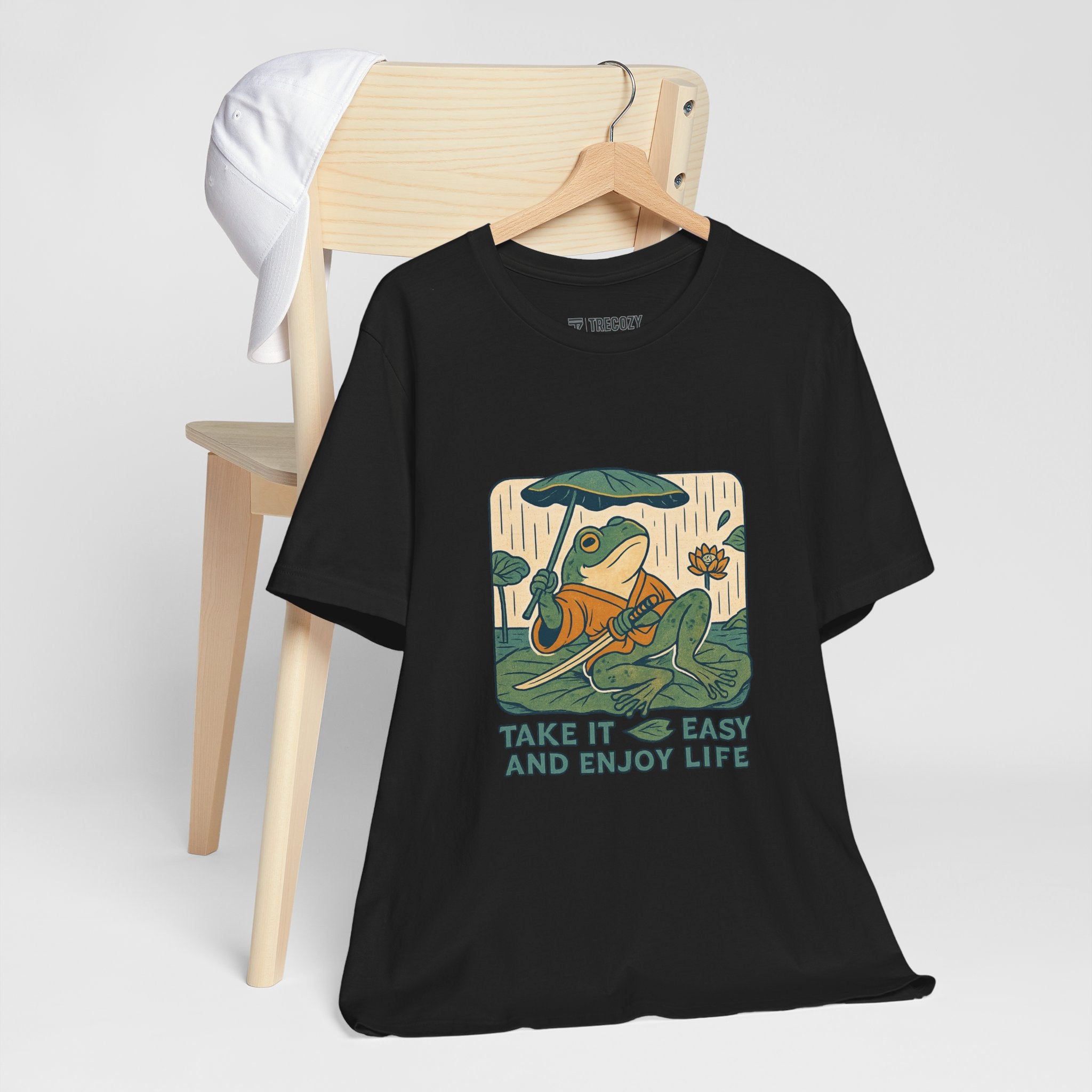 Frog Tee - Chill Ukyo-e Frog Style Japanese Art Unisex Jersey Short Sleeve Tee