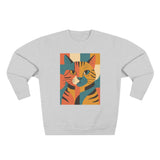 Colorful Cat Unisex Crewneck Sweatshirt, Cat Lover Gift, Cozy Sweater for Pet Owners, Cute Animal Apparel, Perfect for Birthdays, Holidays