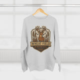 Wheat Field Whitetail Deer Sweatshirt - Unisex Cozy  Crewneck, Fall Fashion, Nature Lover Apparel, Casual Style
