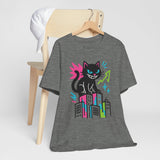 Catzilla Bold Cat Urban Tee - Graphic Rainbow Cat Shirt, Unisex Streetwear, Fun Graphic Tee, Cat Lover Gift, Vintage Style Clothing