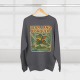 Ukiyo-e Whimsical Frog Adventure Sweatshirt | Leap Land Conquer Unisex Crewneck | Perfect for Nature Lovers, Gift for Friends, Cozy Casual Wear