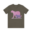 Leopard & Bear Duo – Artistic Wildlife T-Shirt, Bold Pink & Purple Animal Graphic Tee, Nature-Inspired Graphic Tee