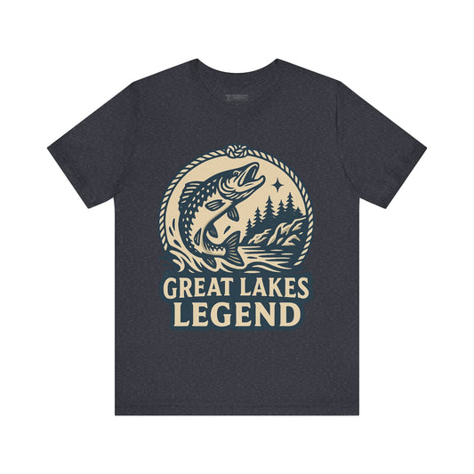 Great Lakes Legend Unisex Tee – Vintage Graphic Horse T-Shirt for Outdoorsy Souls, Perfect Gift for Adventurers, Casual Wear, or Travel