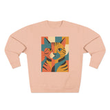 Colorful Cat Unisex Crewneck Sweatshirt, Cat Lover Gift, Cozy Sweater for Pet Owners, Cute Animal Apparel, Perfect for Birthdays, Holidays