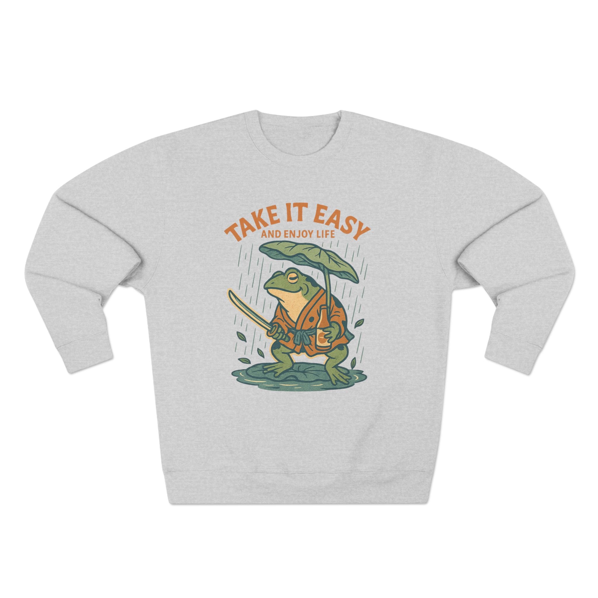 Ukiyo-e Anime Frog Sweatshirt - Unisex Cozy Crewneck, Fall Fashion, Halloween Gift, Nature Lover Apparel, Casual Style