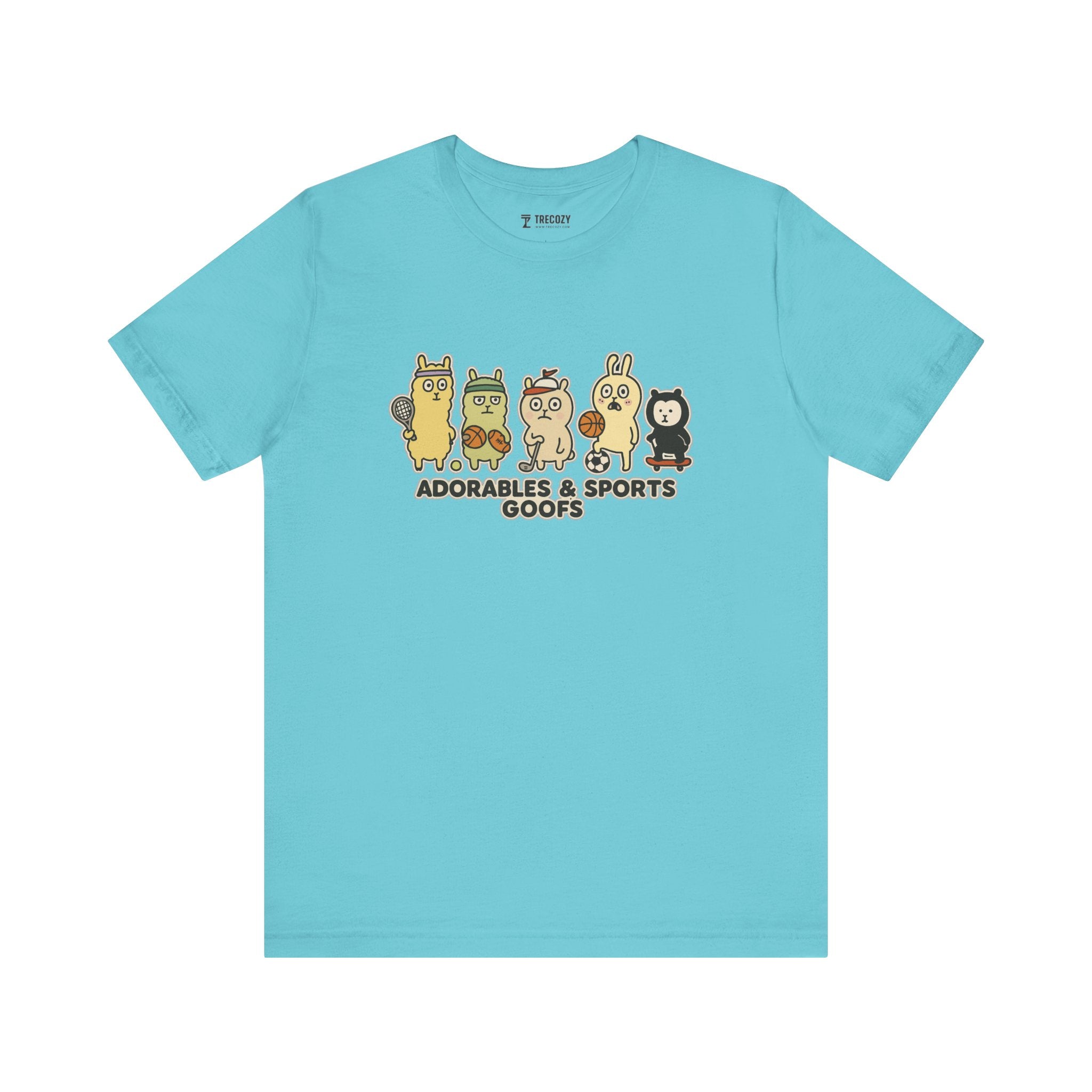 Adorables & Sports Goofs – Cute Animal Sports Cartoon T-Shirt, Fun Playful Graphic Tee