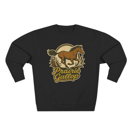 Prairie Gallop Horse Sweatshirt - Unisex Cozy  Crewneck, Fall Fashion, Halloween Gift, Nature Lover Apparel, Casual Style
