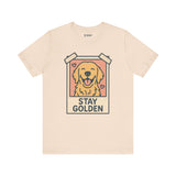 Stay Golden Dog Tee, Cozy TShirt, Gift for Pet Owners, Trending Cute Animal Top, Cute Dog Tshirt