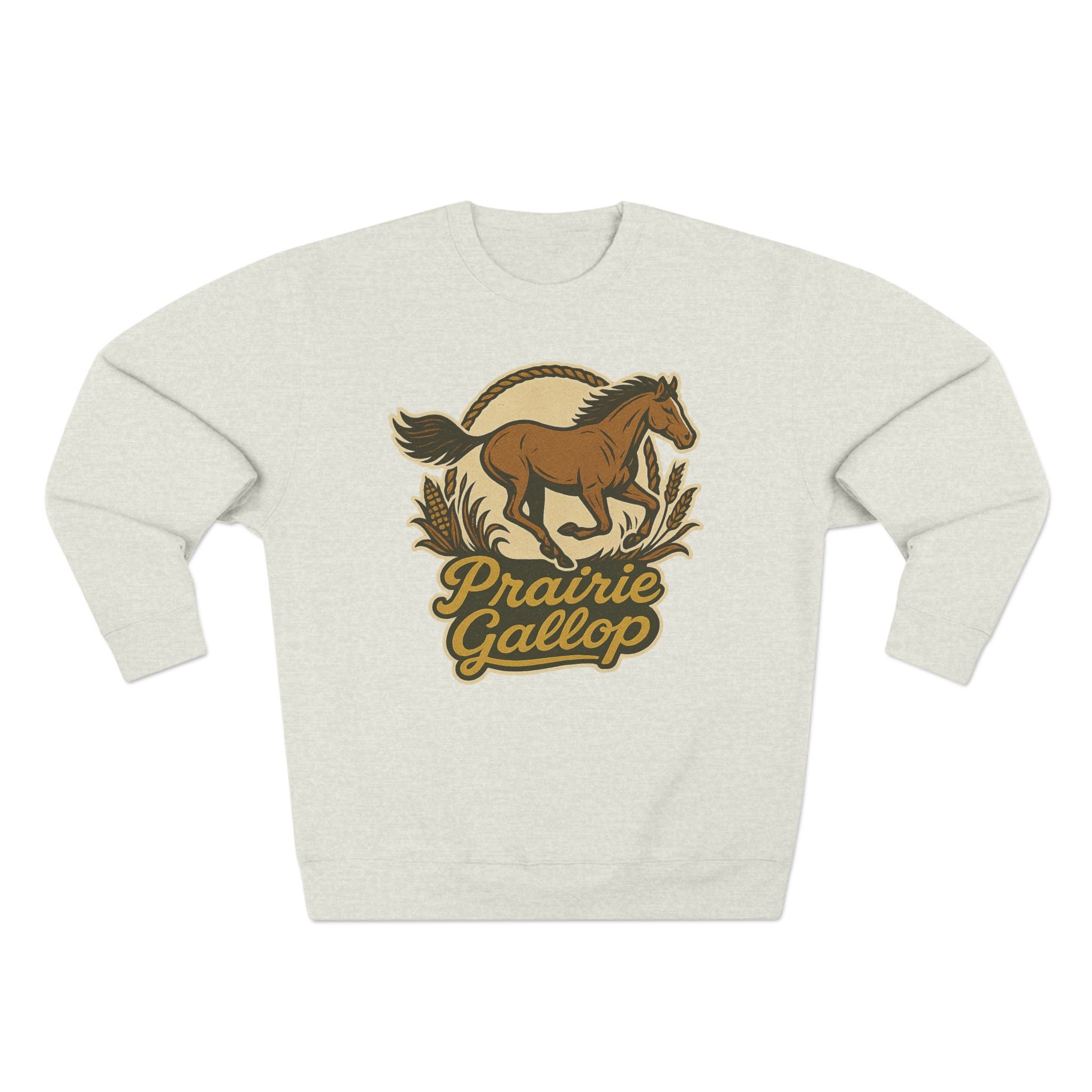 Prairie Gallop Horse Sweatshirt - Unisex Cozy  Crewneck, Fall Fashion, Halloween Gift, Nature Lover Apparel, Casual Style