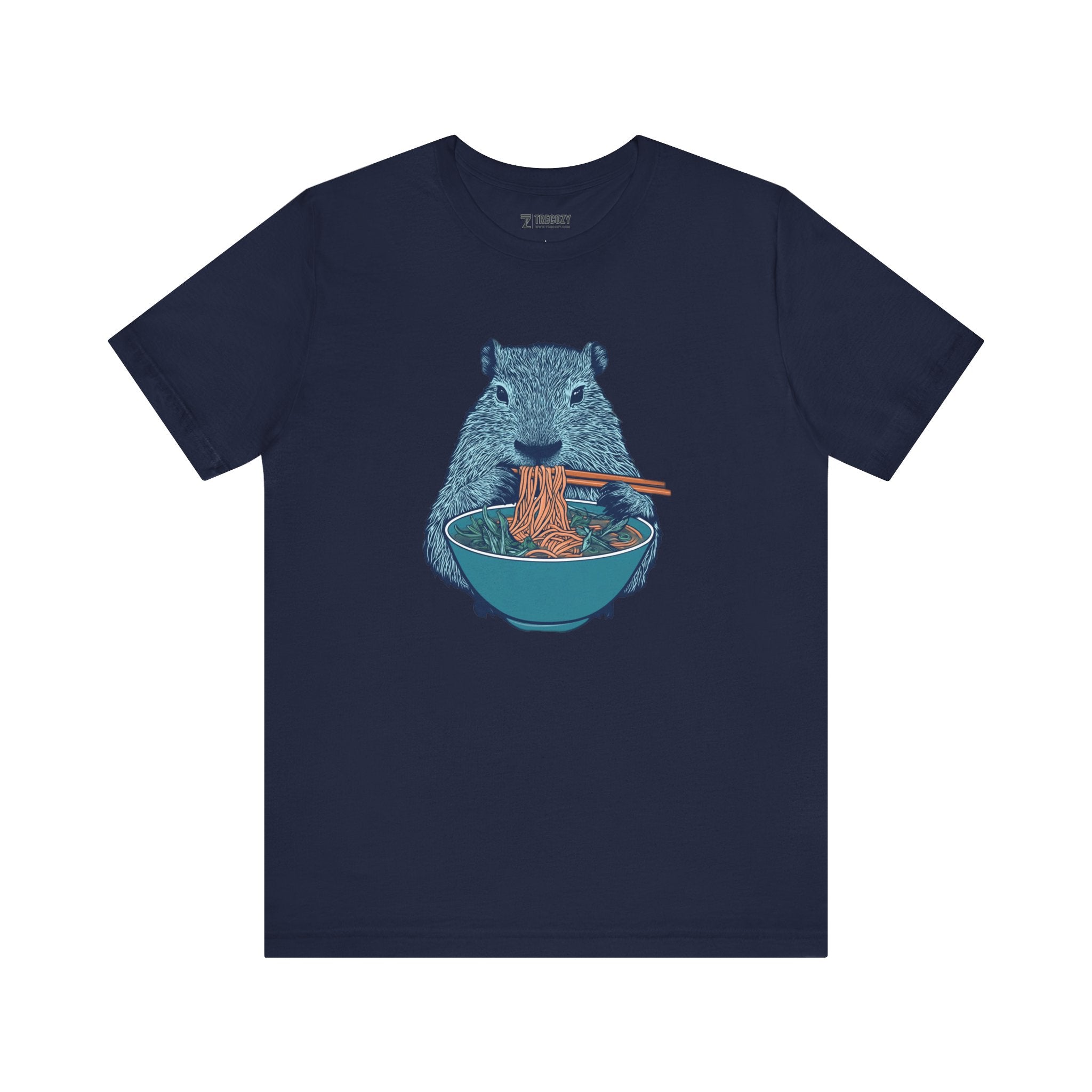 Cute Capybara Ramen Shirt, Funny Animal Lover Tee, Cozy Gift for Foodie Fans, Trending Noodle Slurping Capybara Top, Kawaii Ramen Graphic Tee