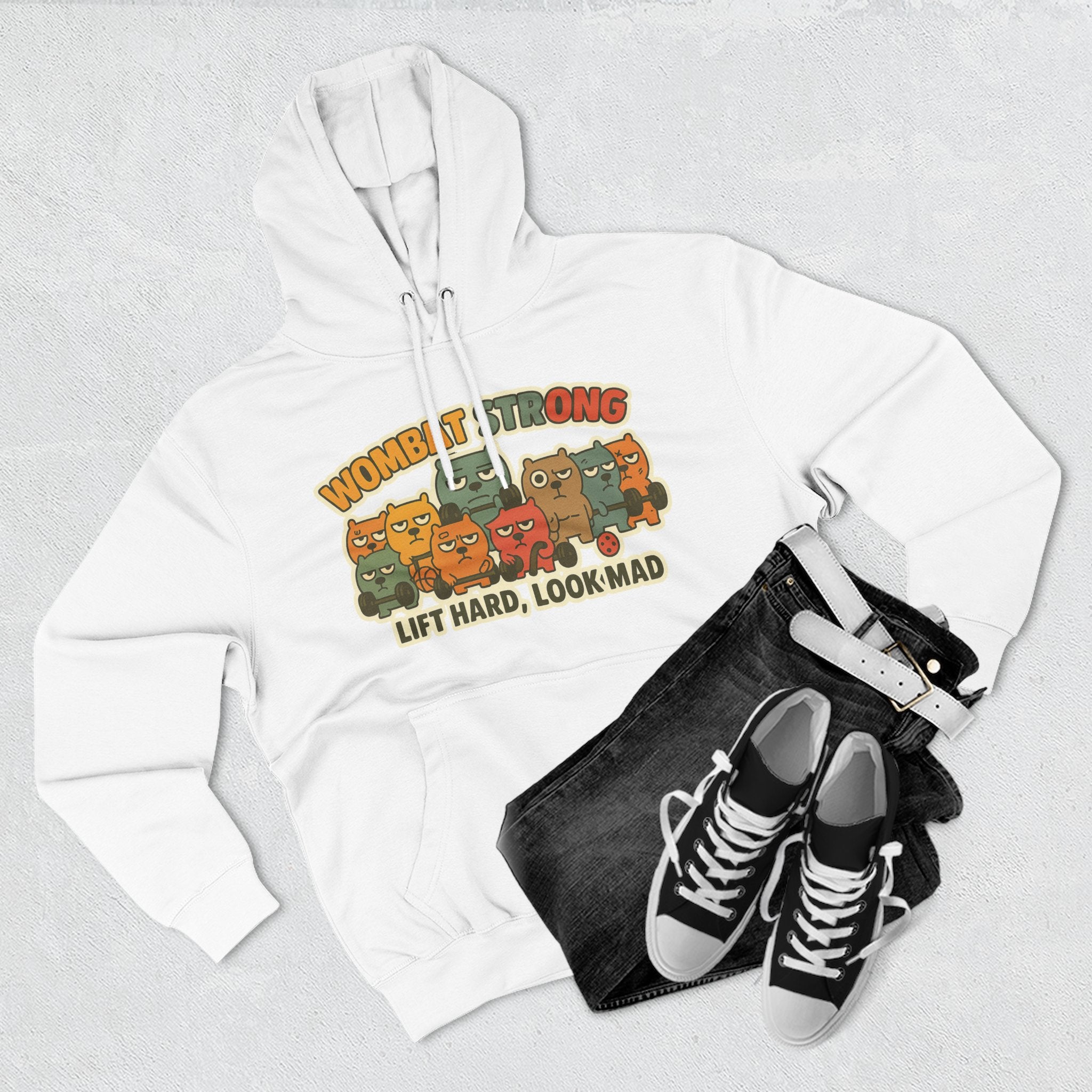 Lift Hard Look Mad Adorable Fleece Hoodie, Cozy Sweatshirt, Relaxed Apparel, Gift for Friends, Casual Wear, Chill Hoodie