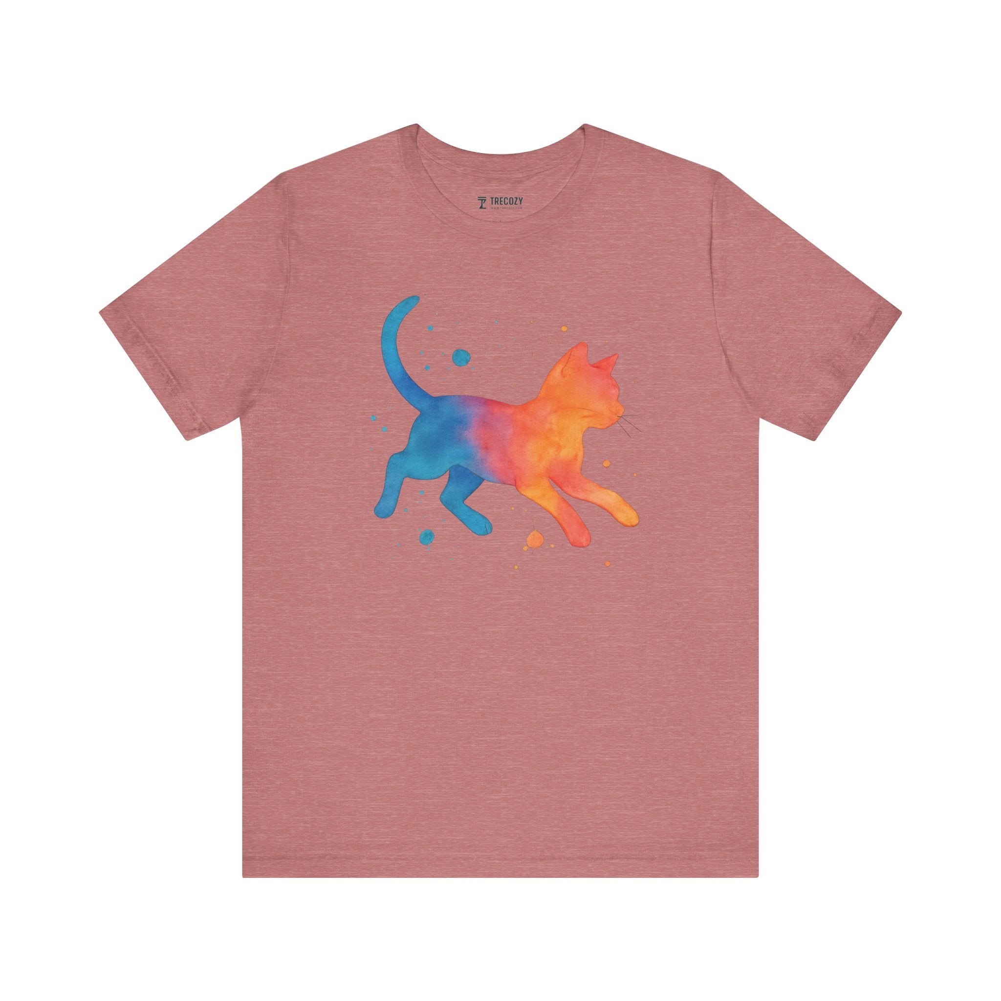Colorful Cat Tee, Cozy Cat Lover Shirt, Gift for Pet Owners, Trending Cute Animal Top