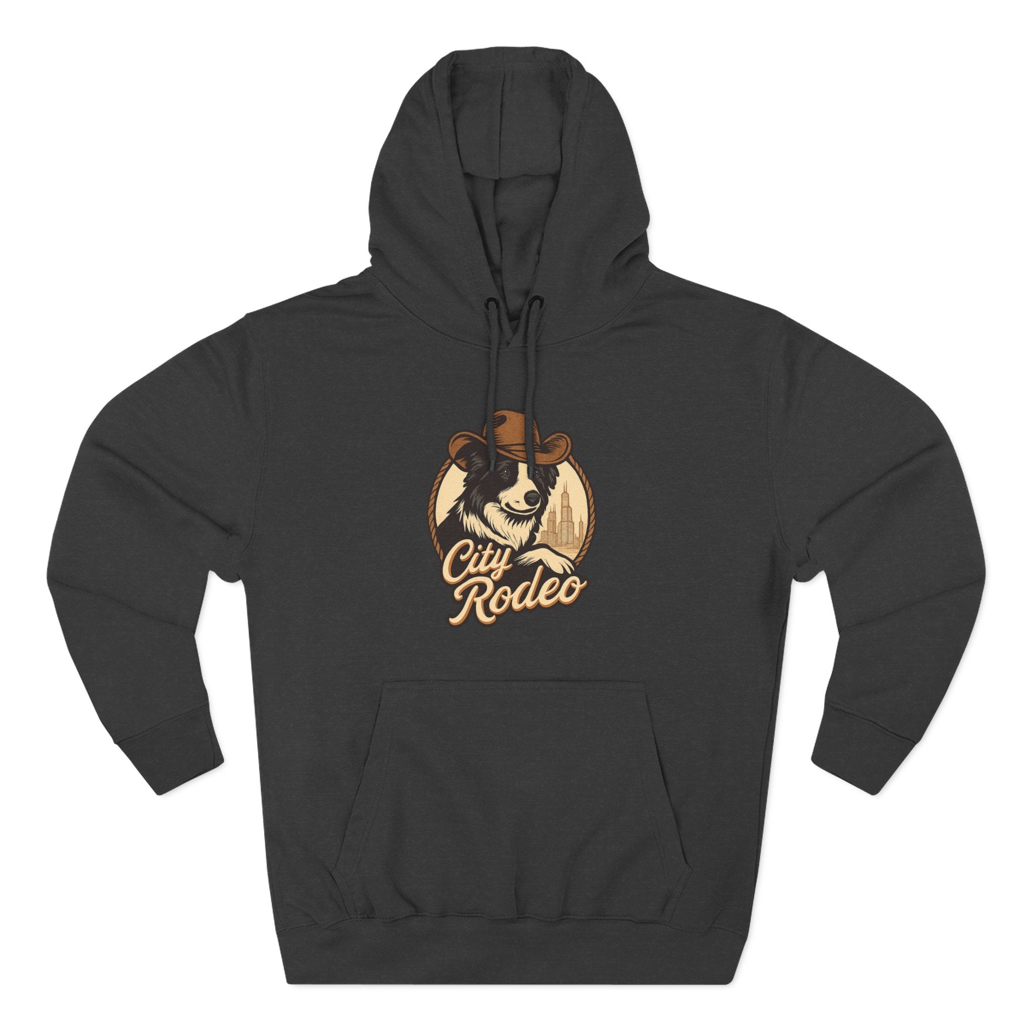 City Rodeo Fleece Hoodie, Cozy Sweatshirt, Relaxed Apparel, Gift for Friends, Casual Wear, Summer Vibes, Chill Hoodie