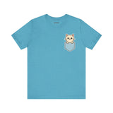 Cute Cat Pocket Tee, Cozy Cat Lover Shirt, Gift for Pet Owners, Cute Animal Top