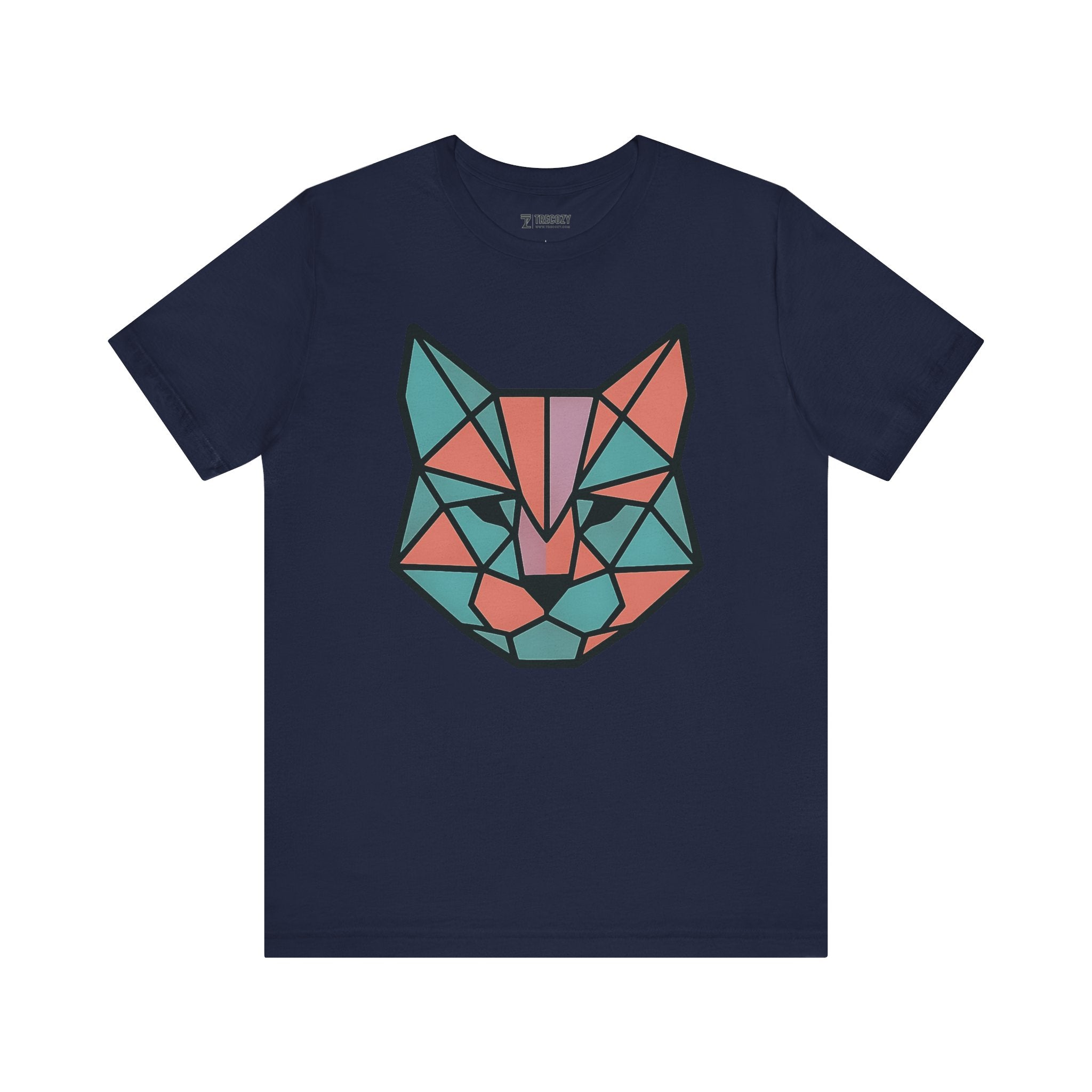 Colorblock Cat Tee, Cozy Cat Lover Shirt, Gift for Pet Owners, Cute Animal Top, Nature Inspired Fashion