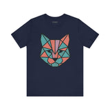 Colorblock Cat Tee, Cozy Cat Lover Shirt, Gift for Pet Owners, Cute Animal Top, Nature Inspired Fashion