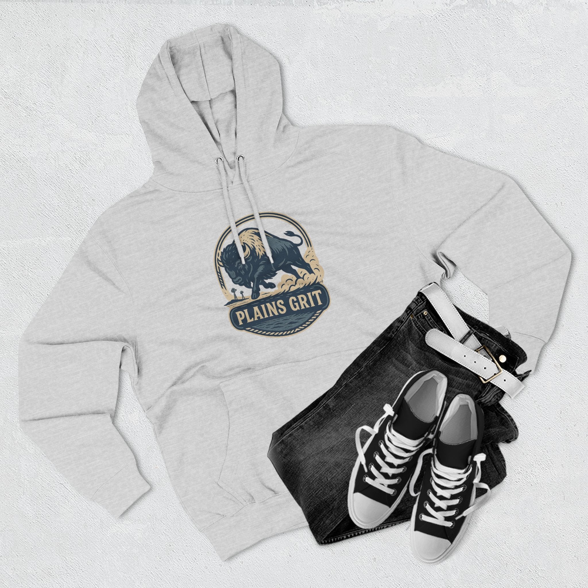 Adventurous Fleece Hoodie for Outdoor Enthusiasts, Cozy Horse and Bison Hoodie, Graphic Hoodie, Gifts for Nature Lovers, Comfortable Apparel