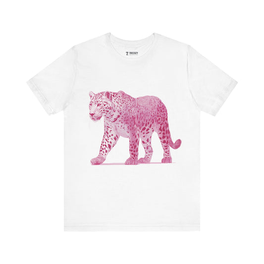 Pink Leopard – Bold Animal Print T-Shirt, Fierce Jungle Cat Graphic Tee, Nature-Inspired Graphic Tee
