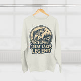 Great Lakes Legend Unisex Crewneck Sweatshirt | Cozy Outdoors Vibe, Perfect for Nature Lovers, Gift for Fishermen, Casual Wear, Fall Fashion