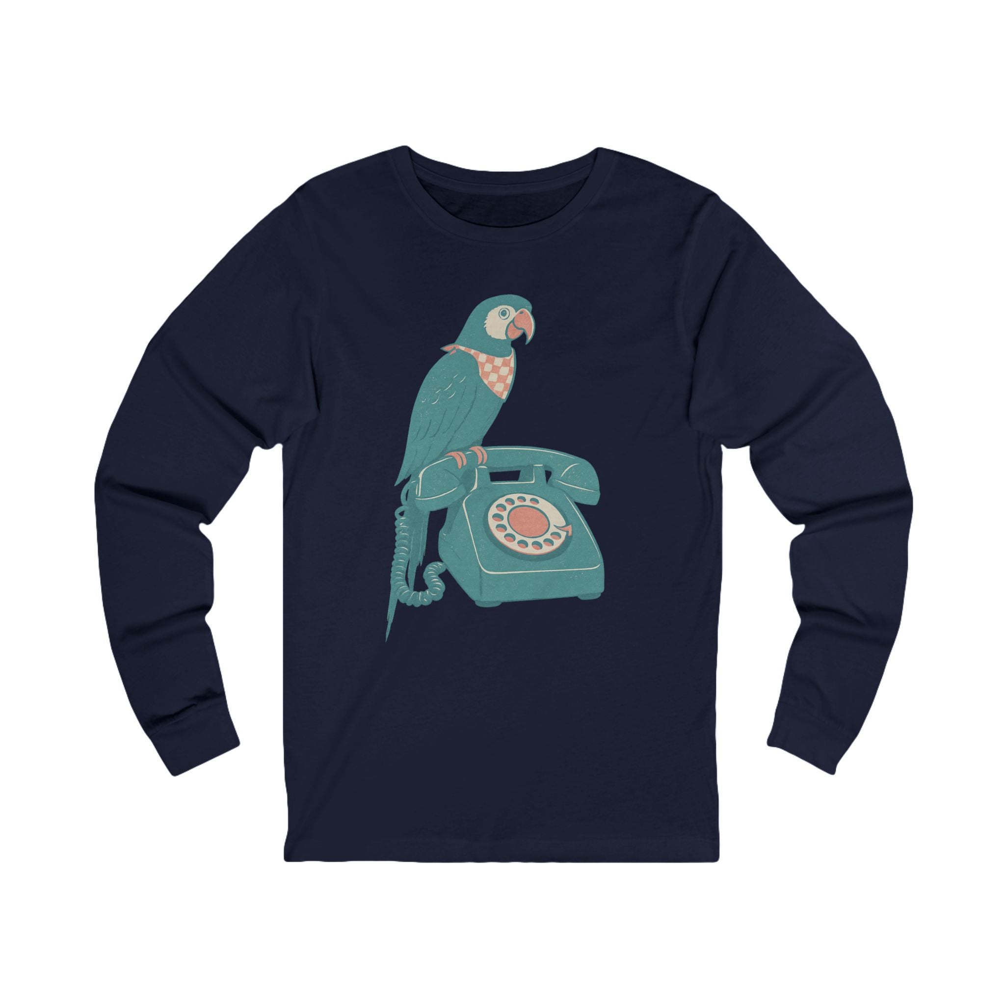 Vintage Parrot Long Sleeve Tee - Quirky Unisex Jersey Shirt for Bird Lovers, Casual Wear, Gift for Nature Enthusiasts, Funky Graphic [...]