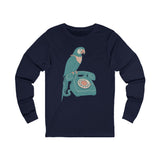 Vintage Parrot Long Sleeve Tee - Quirky Unisex Jersey Shirt for Bird Lovers, Casual Wear, Gift for Nature Enthusiasts, Funky Graphic [...]