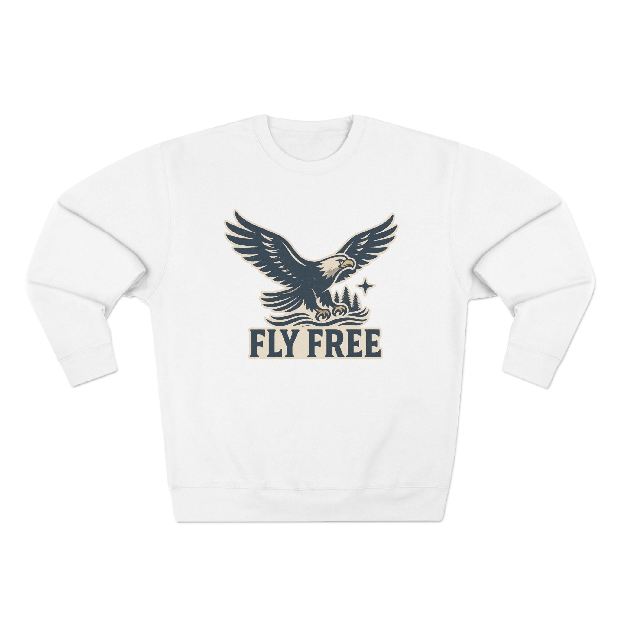 Fly Free Eagle Sweatshirt - Unisex Cozy  Crewneck, Fall Fashion, Halloween Gift, Nature Lover Apparel, Casual Style