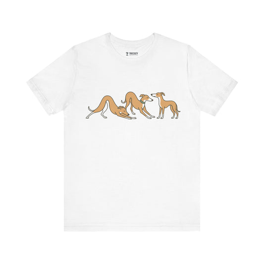 Greyhounds Unisex Jersey Tee - Gone Fishing T-Shirt, Outdoor Enthusiast Gift, Summer Apparel, Casual Wear, Fishing Trip Essentials
