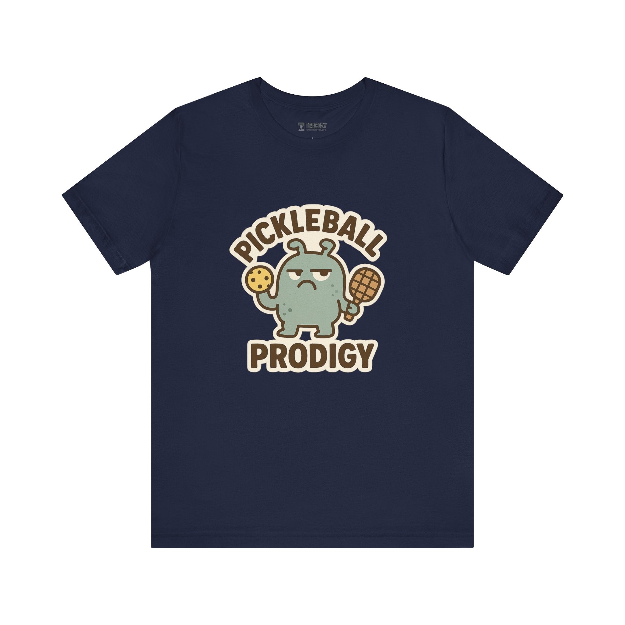 Pickleball Prodigy – Funny Pickleball Monster T-Shirt, Quirky Sports Cartoon Graphic Tee